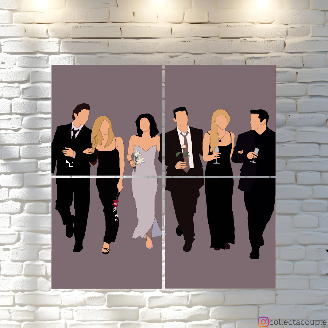 Friends Cast: Illustration Fandom Puzzle Board Wall Art
