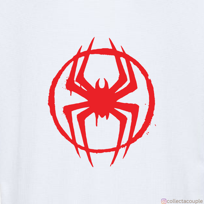 Spider Verse: Miles Morales Illustration Collage Oversized Unisex T-shirt (front and back print)