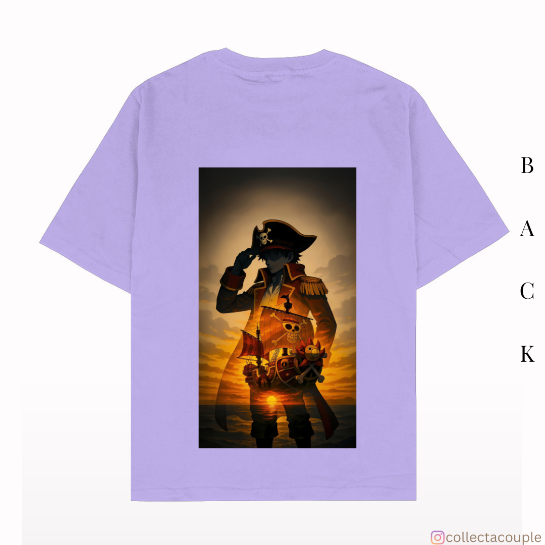 One Piece: Monkey D Luffy Dark Oversized Unisex T-shirt (front and back print)