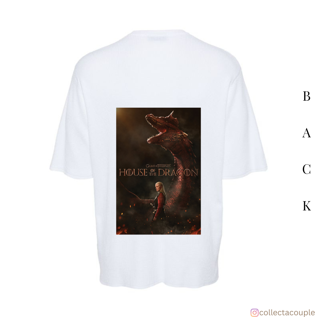House of The Dragon: Daemon Targaryen Oversized Unisex T-shirt (front and back print)
