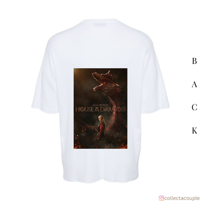 House of The Dragon: Daemon Targaryen Oversized Unisex T-shirt (front and back print)