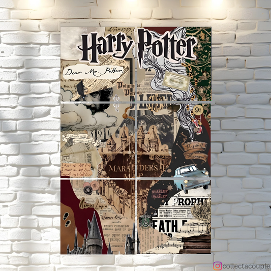 Harry Potter: Collage Fandom Puzzle Board Wall Art