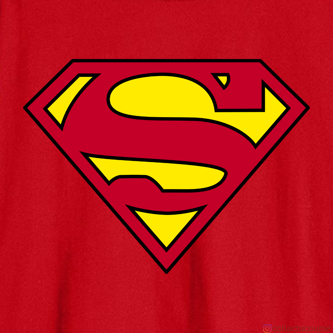 Superman: Superman and Krypto Illustration Oversized Unisex T-shirt (front and back print)