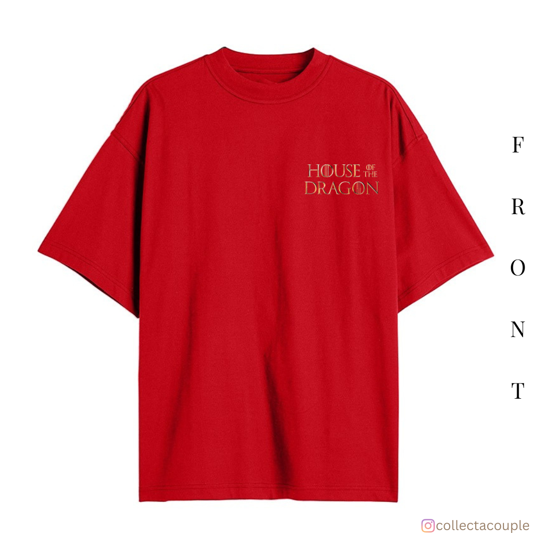 House of The Dragon: Daemon Targaryen Oversized Unisex T-shirt (front and back print)