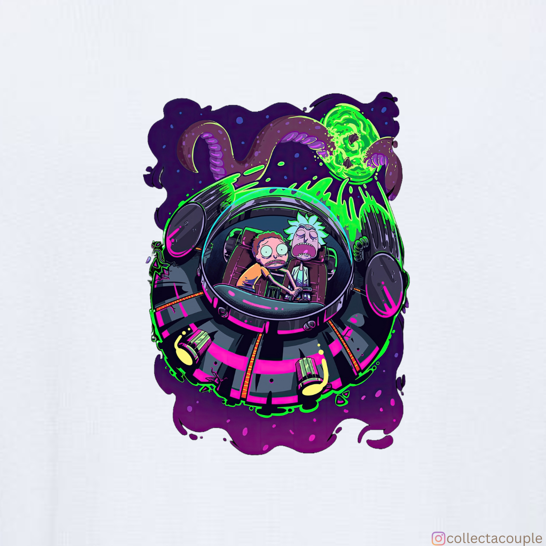 Rick and Morty: Illustrated Oversized Unisex T-shirt (front and back print)