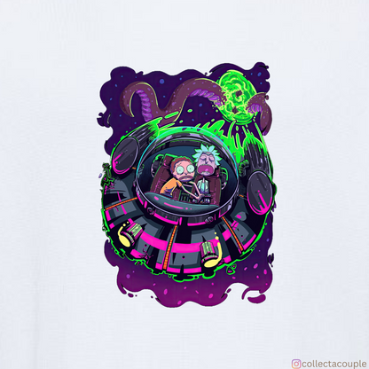 Rick and Morty: Illustrated Oversized Unisex T-shirt (front and back print)