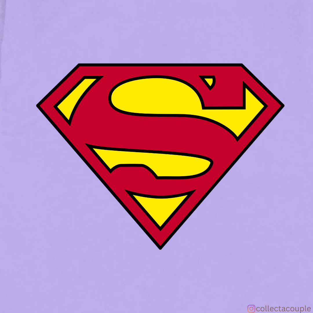 Superman: Superman and Krypto Illustration Oversized Unisex T-shirt (front and back print)
