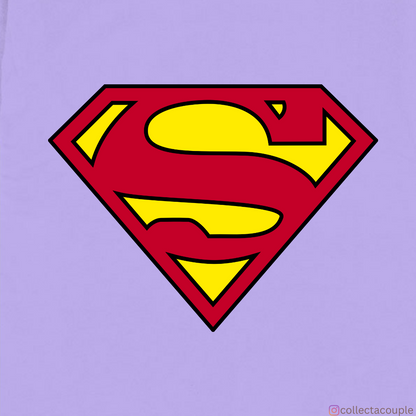 Superman: Superman and Krypto Illustration Oversized Unisex T-shirt (front and back print)