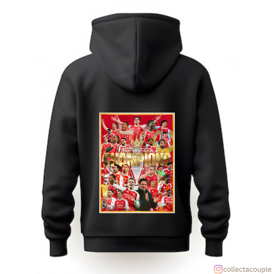 Arsenal: Premier League Champions 25/26 Unisex Hoodie (front & back print)