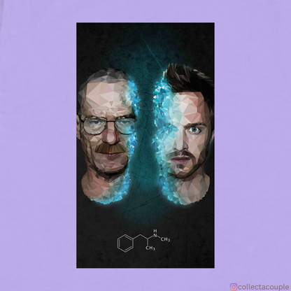 Breaking Bad: Walter and Jesse Illustrated Oversized Unisex T-shirt (front and back print)