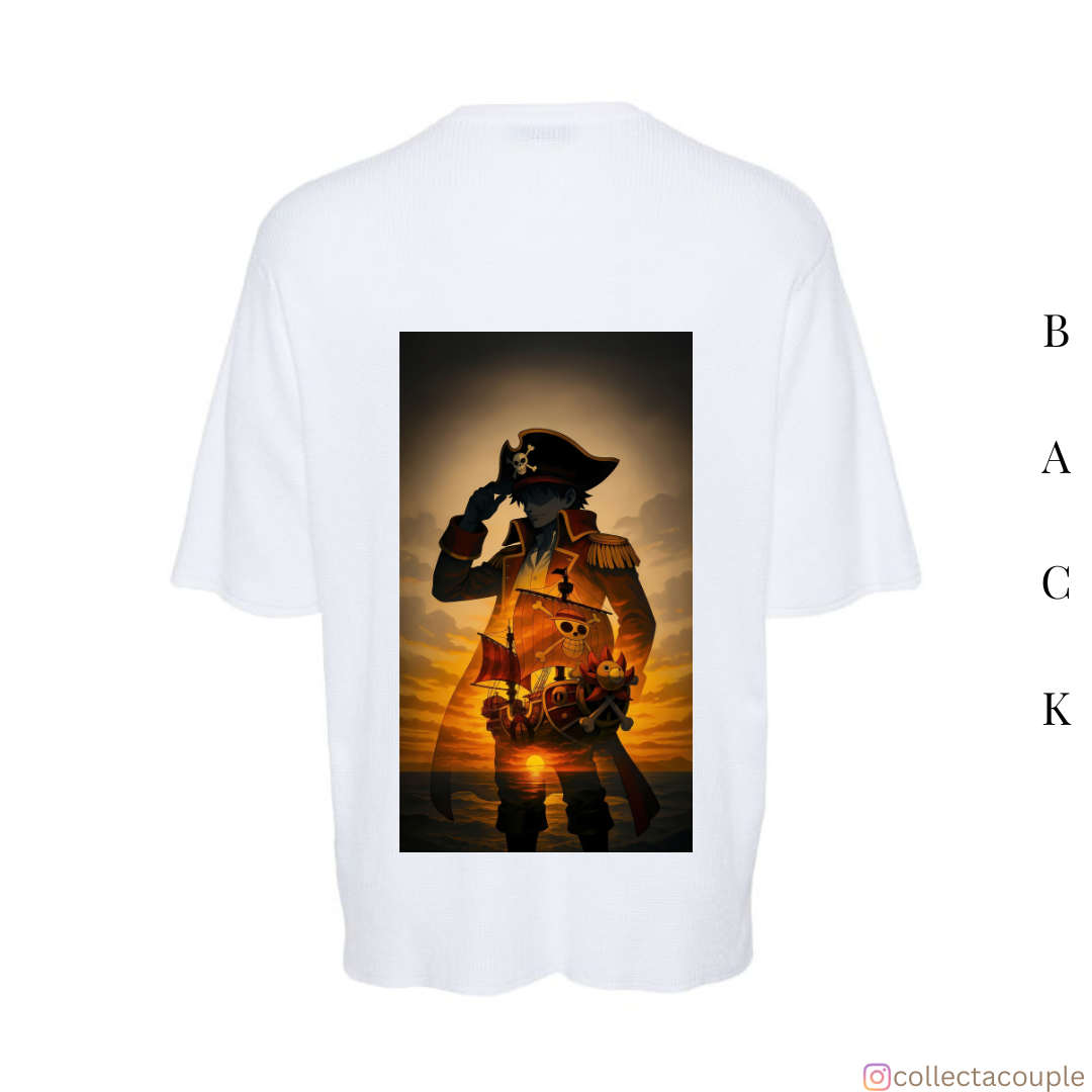 One Piece: Monkey D Luffy Dark Oversized Unisex T-shirt (front and back print)