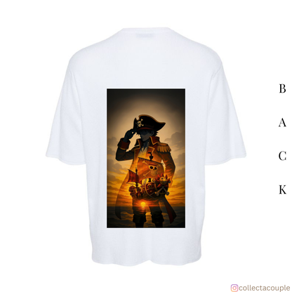 One Piece: Monkey D Luffy Dark Oversized Unisex T-shirt (front and back print)