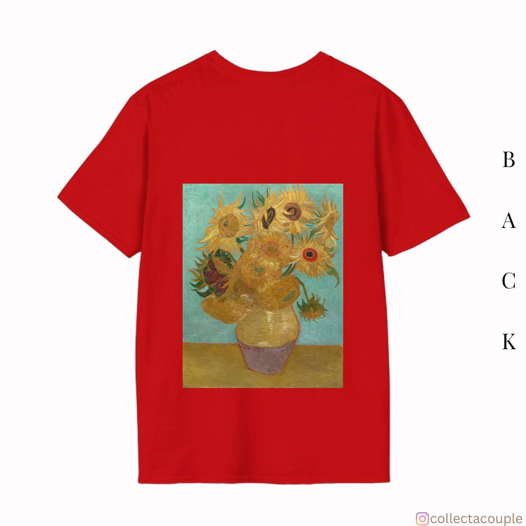 Van Gogh: Sunflowers Oversized Unisex T-shirt (front and back print)