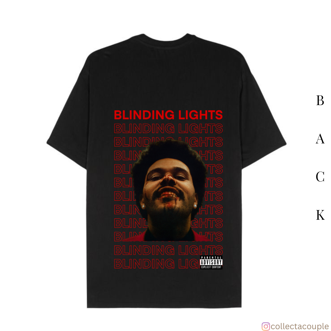 The Weeknd: Blinding Lights Oversized Unisex T-shirt (front and back print)