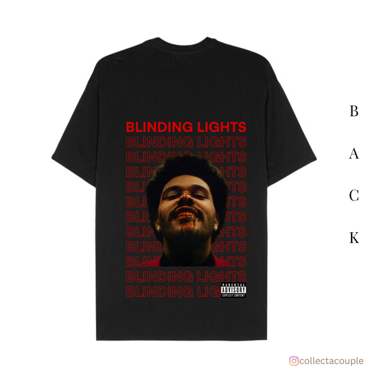 The Weeknd: Blinding Lights Oversized Unisex T-shirt (front and back print)
