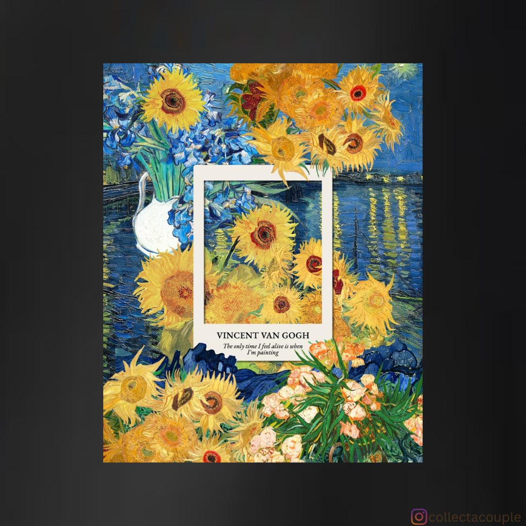 Van Gogh: Sunflowers Unisex Hoodie (front & back print)