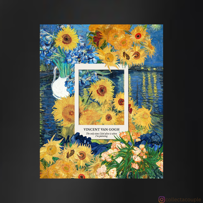 Van Gogh: Sunflowers Unisex Hoodie (front & back print)