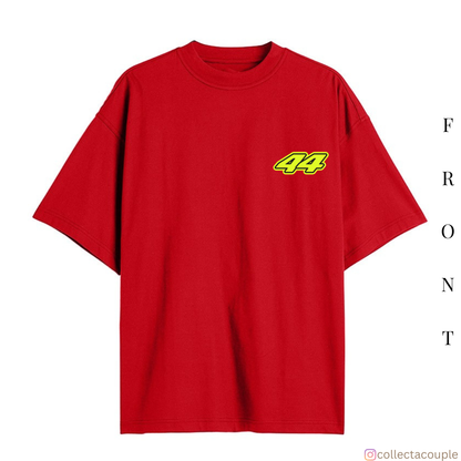 Lewis Hamilton: Ferrari Oversized Unisex T-shirt (front and back print)