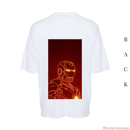 Iron Man: Glow Illustrated Oversized Unisex T-shirt (front and back print)
