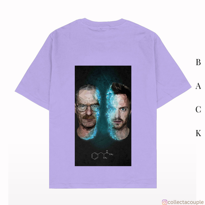 Breaking Bad: Walter and Jesse Illustrated Oversized Unisex T-shirt (front and back print)