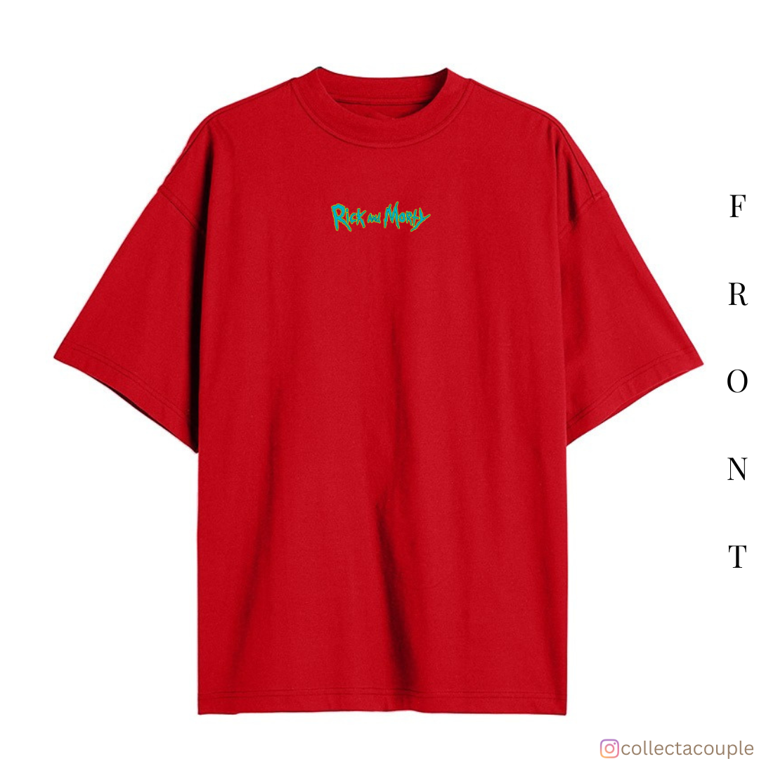 Rick and Morty: Illustrated Oversized Unisex T-shirt (front and back print)