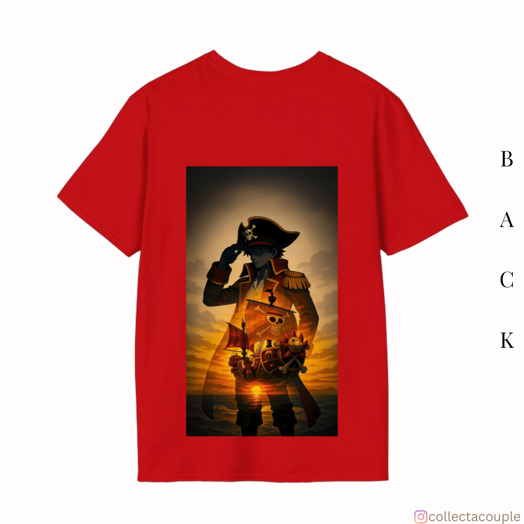 One Piece: Monkey D Luffy Dark Oversized Unisex T-shirt (front and back print)