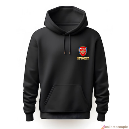 Arsenal: Premier League Champions 25/26 Unisex Hoodie (front & back print)