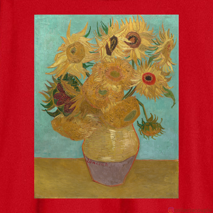 Van Gogh: Sunflowers Oversized Unisex T-shirt (front and back print)