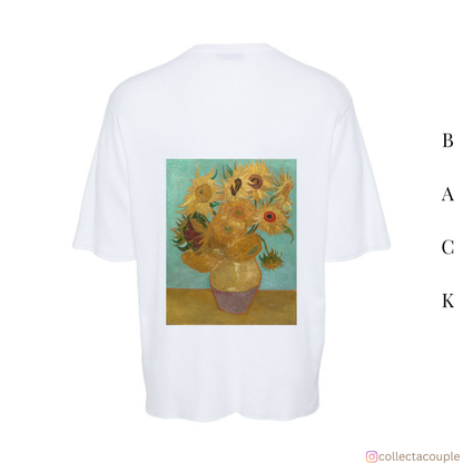 Van Gogh: Sunflowers Oversized Unisex T-shirt (front and back print)
