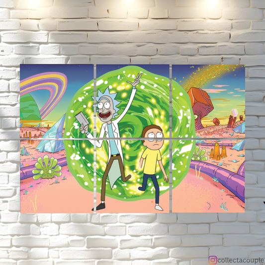 Rick & Morty: Vibe Fandom Puzzle Board Wall Art