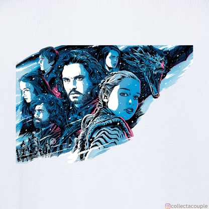 Game of Thrones: Illustration Cast Oversized Unisex T-shirt (front and back print)