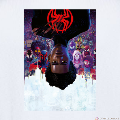 Spider Verse: Miles Morales Upside Down Oversized Unisex T-shirt (front and back print)
