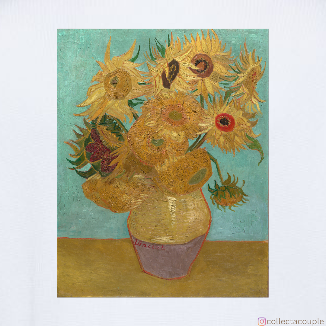 Van Gogh: Sunflowers Oversized Unisex T-shirt (front and back print)