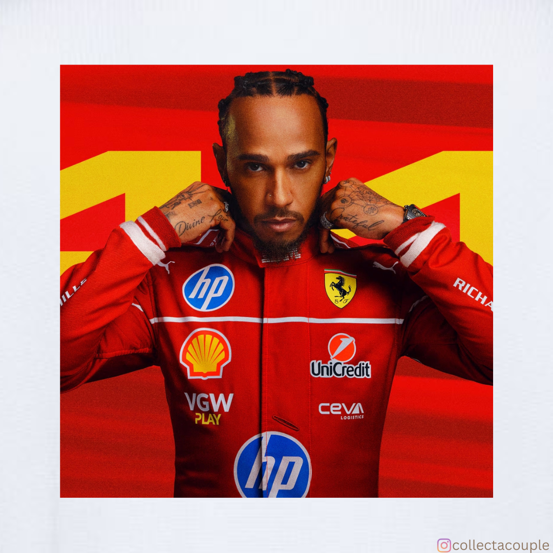 Lewis Hamilton: Ferrari Oversized Unisex T-shirt (front and back print)
