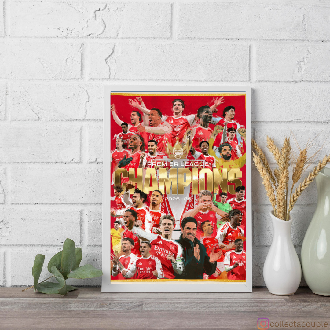 Arsenal: Premier League Champions 25/26 Framed Poster