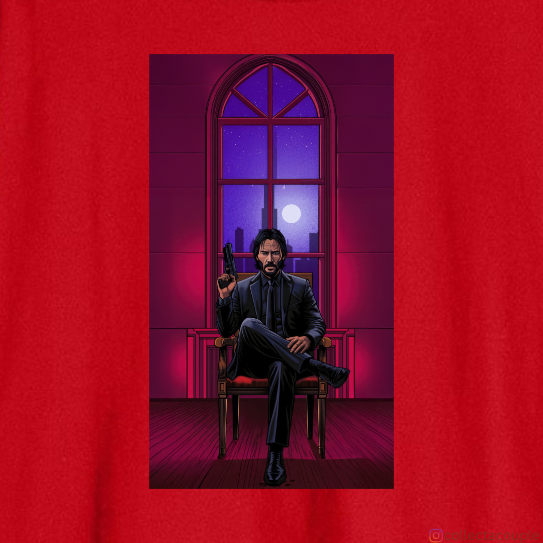 John Wick: Illustrated Oversized Unisex T-shirt (front and back print)
