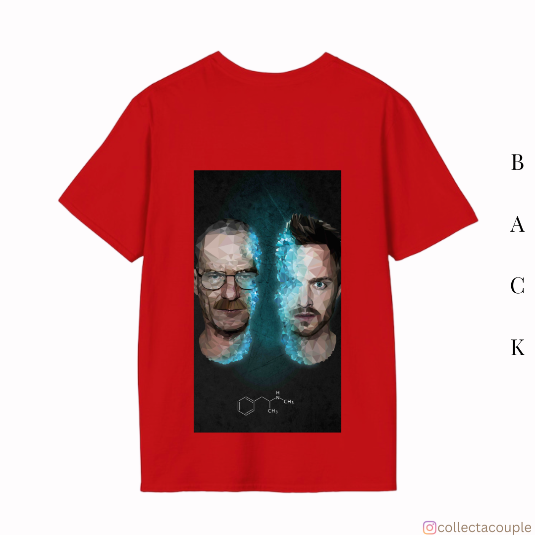Breaking Bad: Walter and Jesse Illustrated Oversized Unisex T-shirt (front and back print)