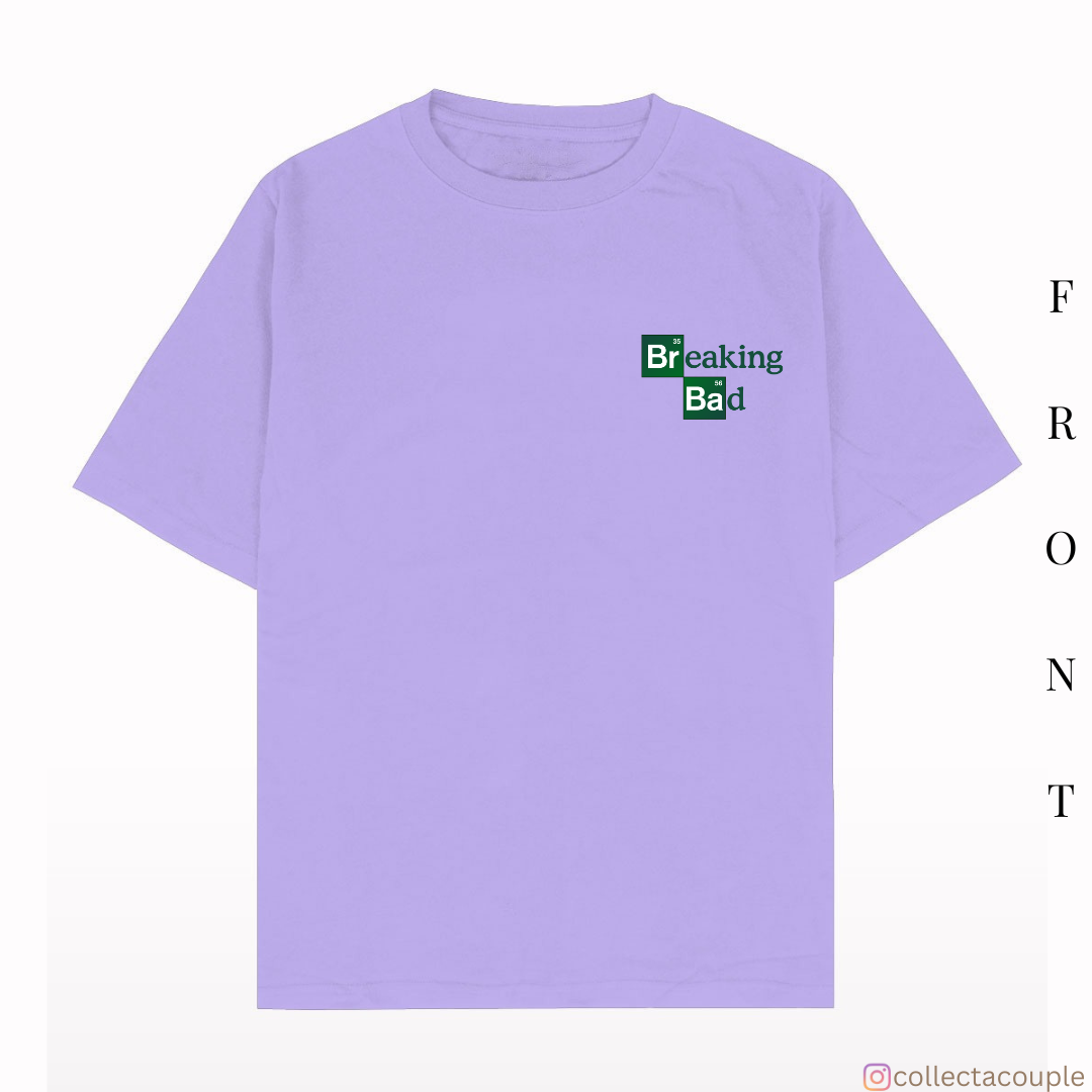 Breaking Bad: Walter and Jesse Illustrated Oversized Unisex T-shirt (front and back print)