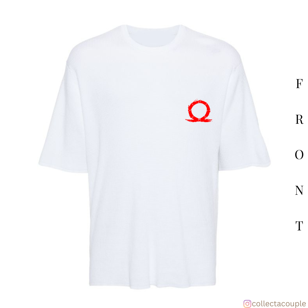 God of War: Kratos Illustration Oversized Unisex T-shirt (front and back print)