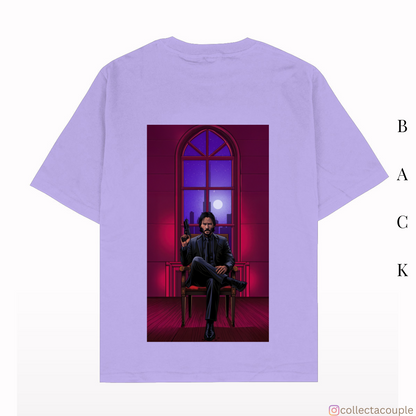 John Wick: Illustrated Oversized Unisex T-shirt (front and back print)