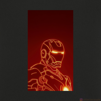 Iron Man: Glow Illustrated Oversized Unisex T-shirt (front and back print)