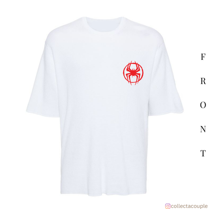 Spider Verse: Miles Morales Upside Down Oversized Unisex T-shirt (front and back print)