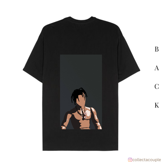Travis Scott: Illustration (3) Oversized Unisex T-shirt (front and back print)