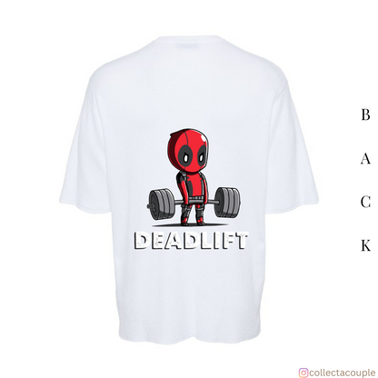 Deadpool: Deadlift Illustrated Oversized Unisex T-shirt (front and back print)