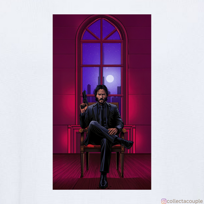 John Wick: Illustrated Oversized Unisex T-shirt (front and back print)