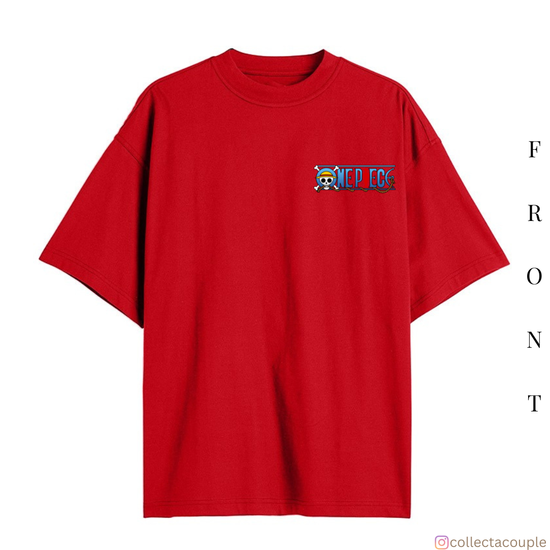 One Piece: Monkey D Luffy Scenic Oversized Unisex T-shirt (front and back print)