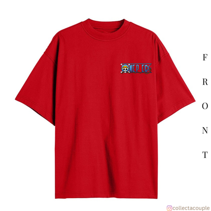 One Piece: Monkey D Luffy Scenic Oversized Unisex T-shirt (front and back print)