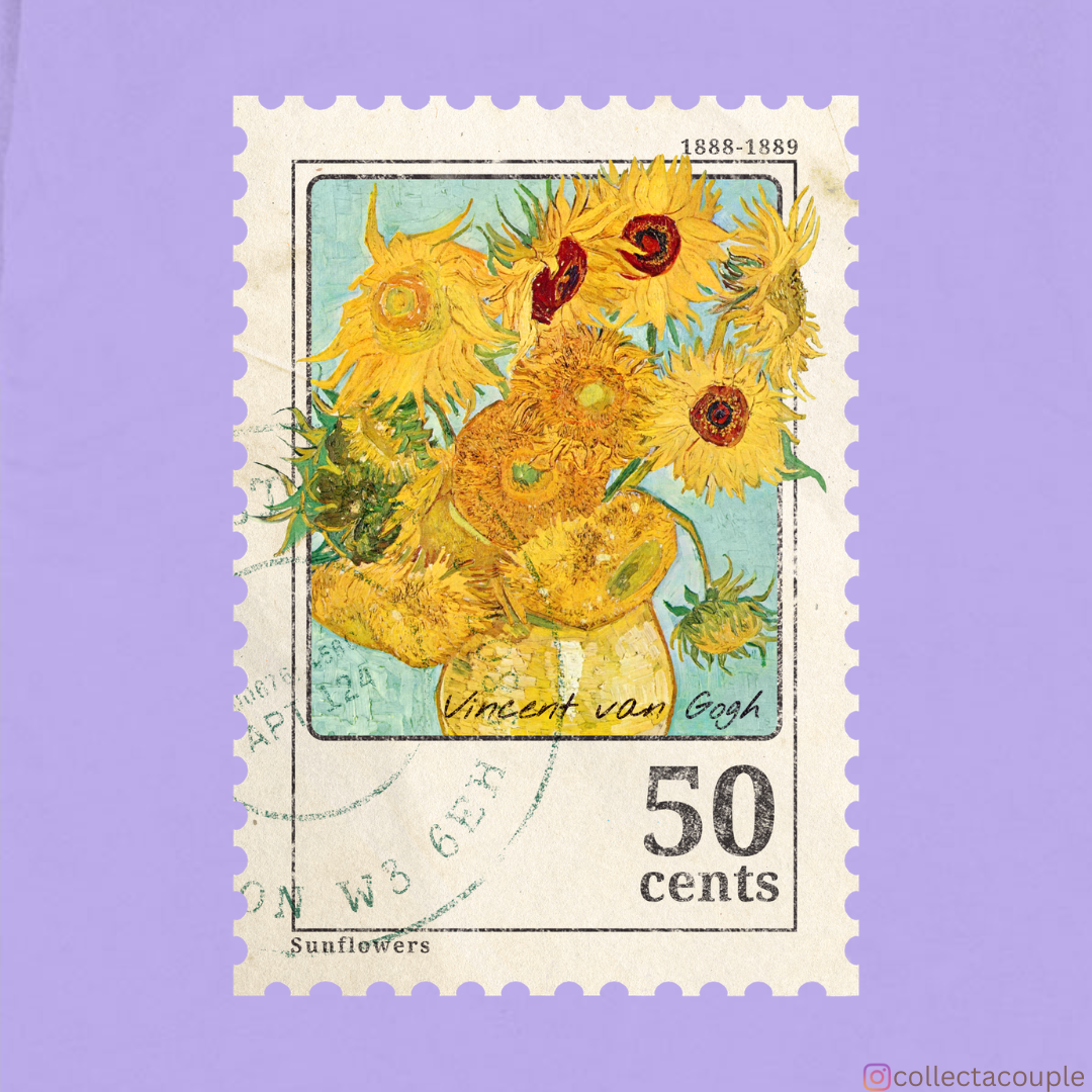 Van Gogh: Sunflowers Oversized Unisex T-shirt (front and back print)