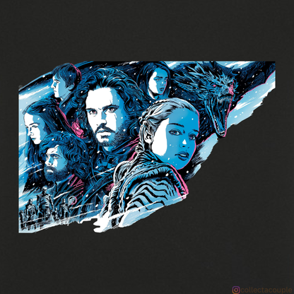 Game of Thrones: Illustration Cast Oversized Unisex T-shirt (front and back print)