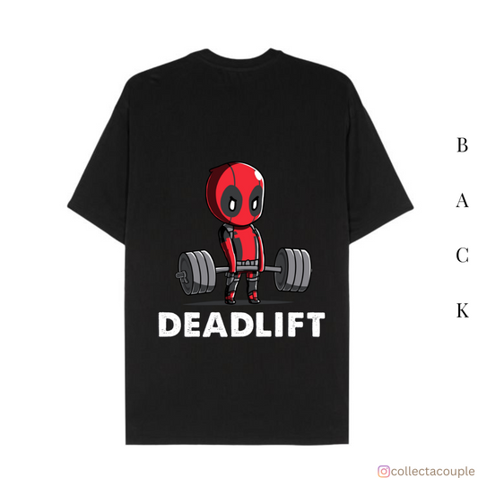 Deadpool: Deadlift Illustrated Oversized Unisex T-shirt (front and back print)